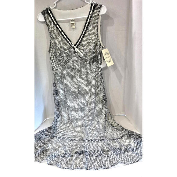 New! Sangria Size 12 Modern Sleeveless Cocktail Party Midi Dress ~ Black & White - Picture 2 of 9